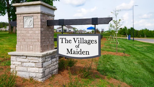 Villages of Maiden in Maiden, NC front monument