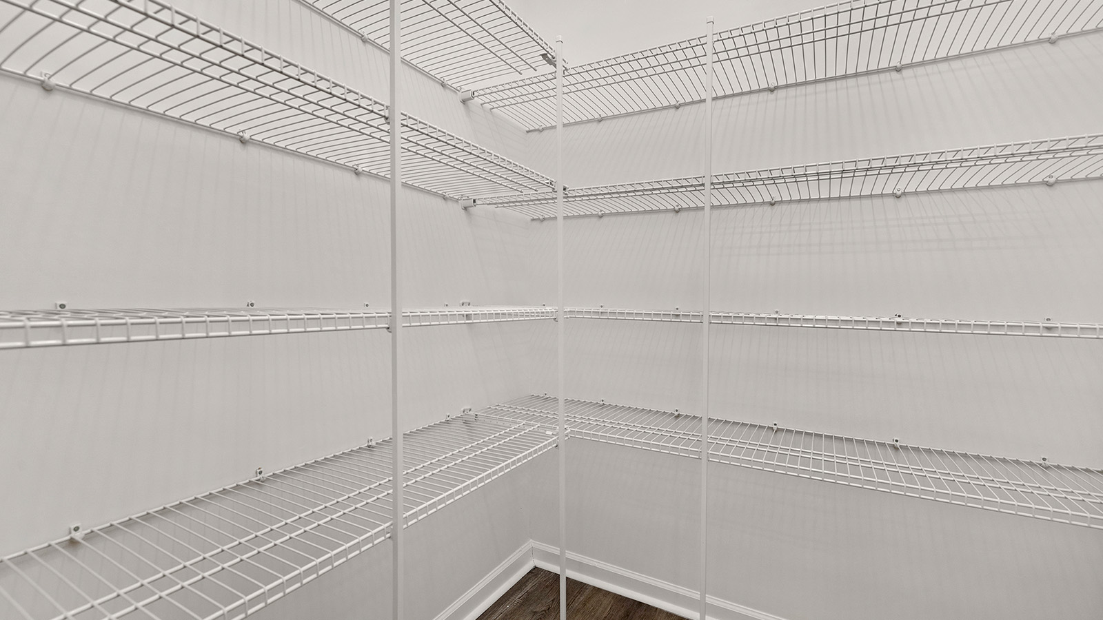 Pantry with storage racks