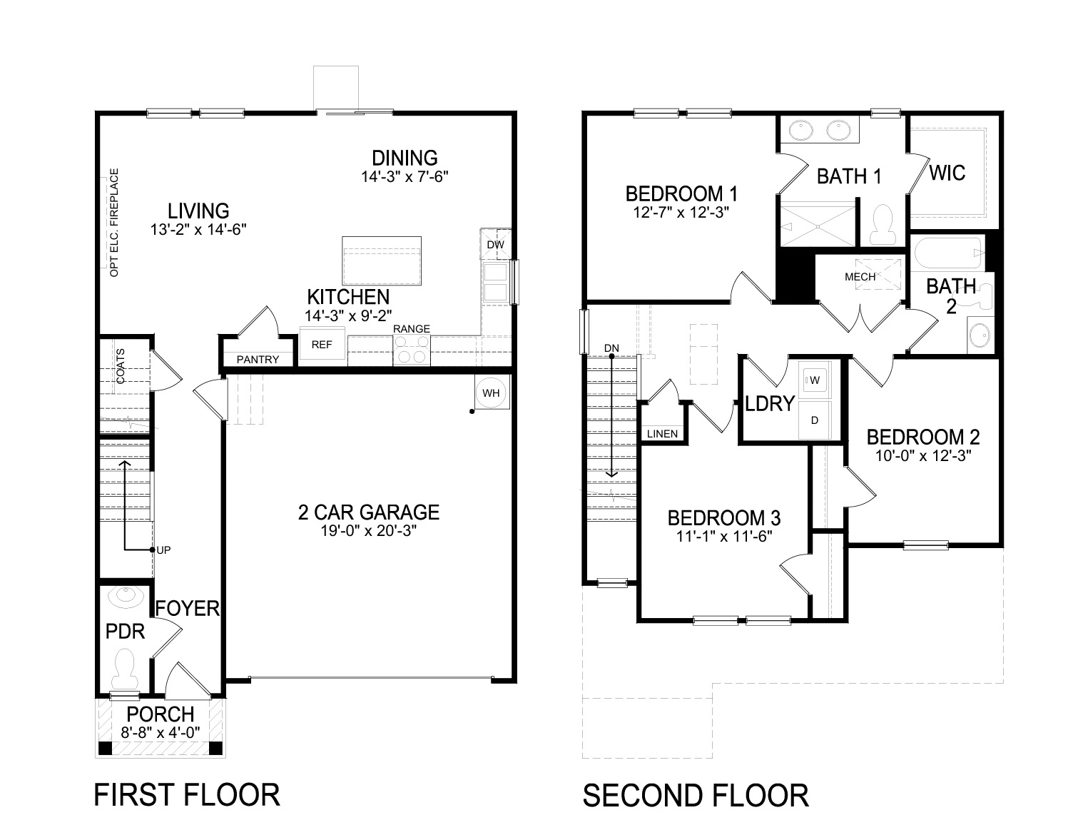 Larkin First and Second Floorplan