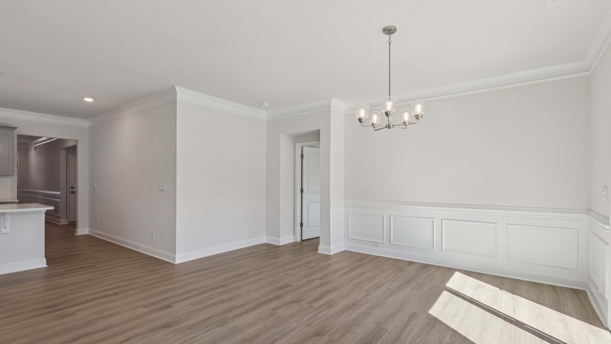 breakfast area beside kitchen with sliding glass back door