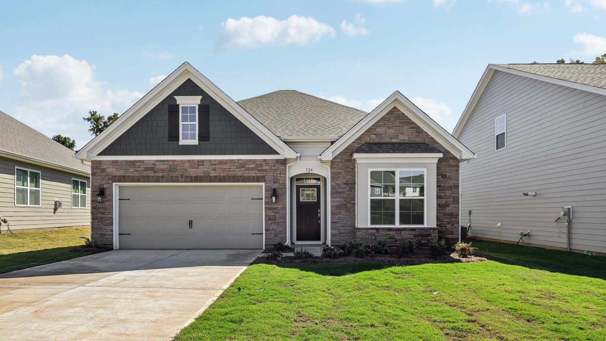 Claiborne fornt exterior with two car garage