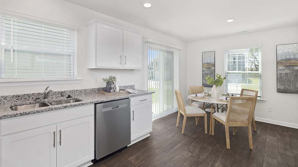 Kitchen with stainless steel appliances