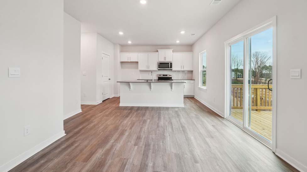 Living room with electric fireplace