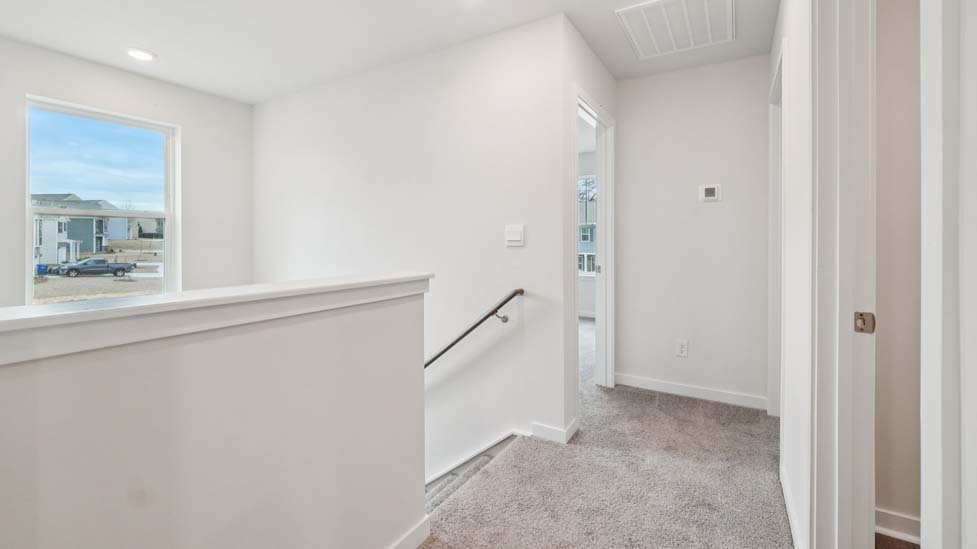 Upstairs carpeted landing