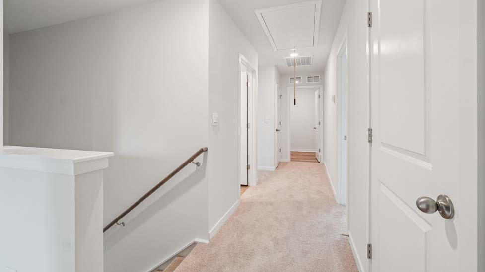 Upstairs carpeted landing