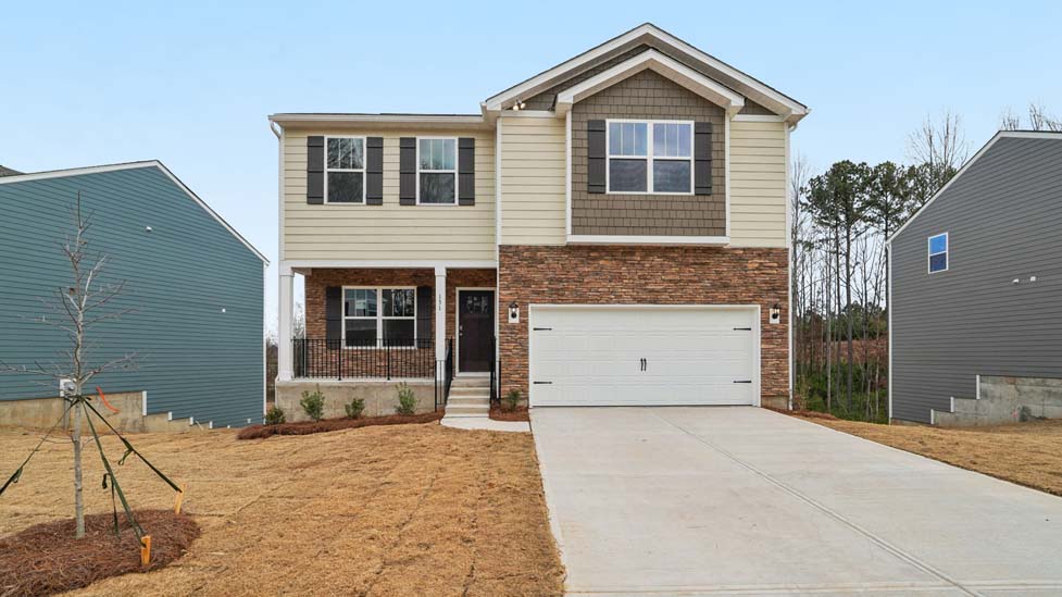 Penwell front exterior with basement