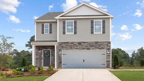 Robie J Front Model Exterior. Cardinal Creek community in Charlotte, NC.