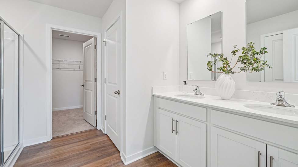 Laundry room with racks