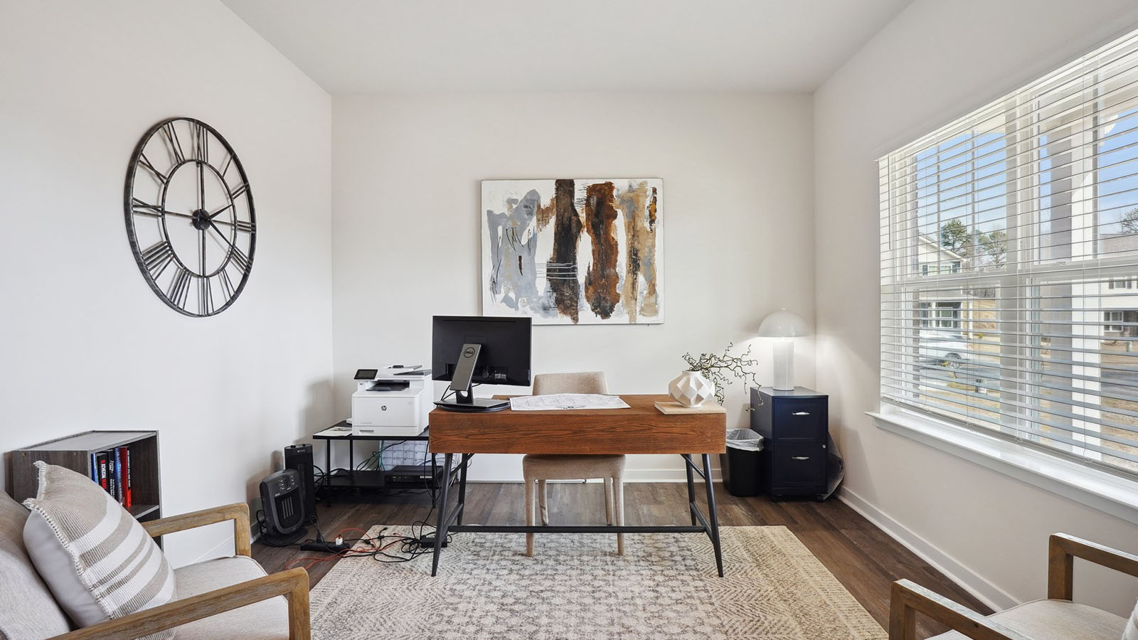 Office area with french doors