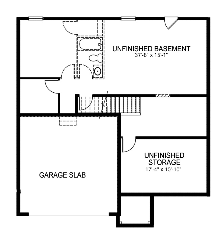 Hayden basement options floor plan