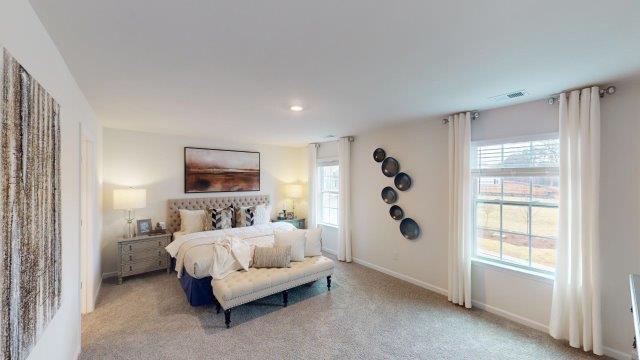 Falls at Hickory Robie Model Welcoming foyer with view of stairs. New Home in Charlotte, North Carolina