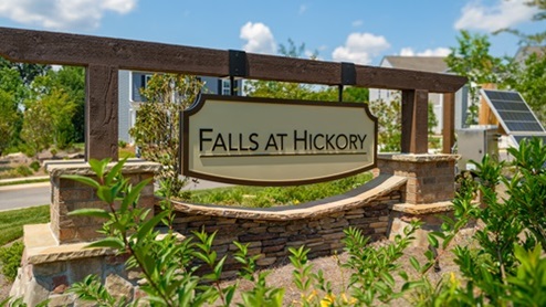 Falls at Hickory front monument
