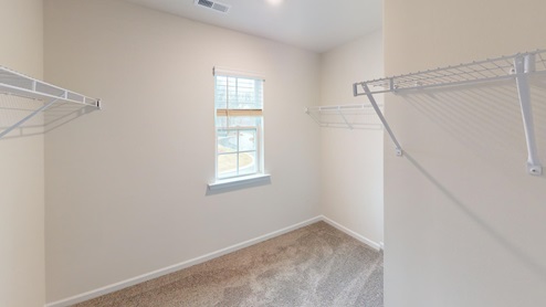 Spacious walk in closet