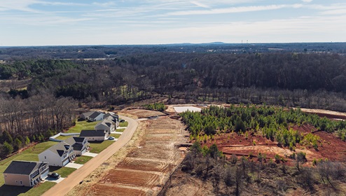 Aerial View of Cline Village in Conover, NC