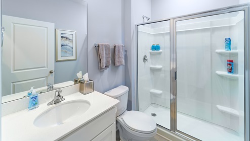 Hayden Model Secondary Bath with Solid Surface Top