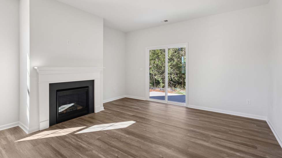 Living room with fireplace