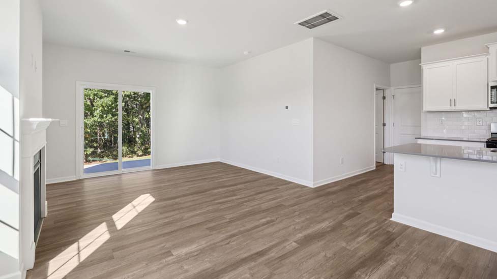 Living room with fireplace