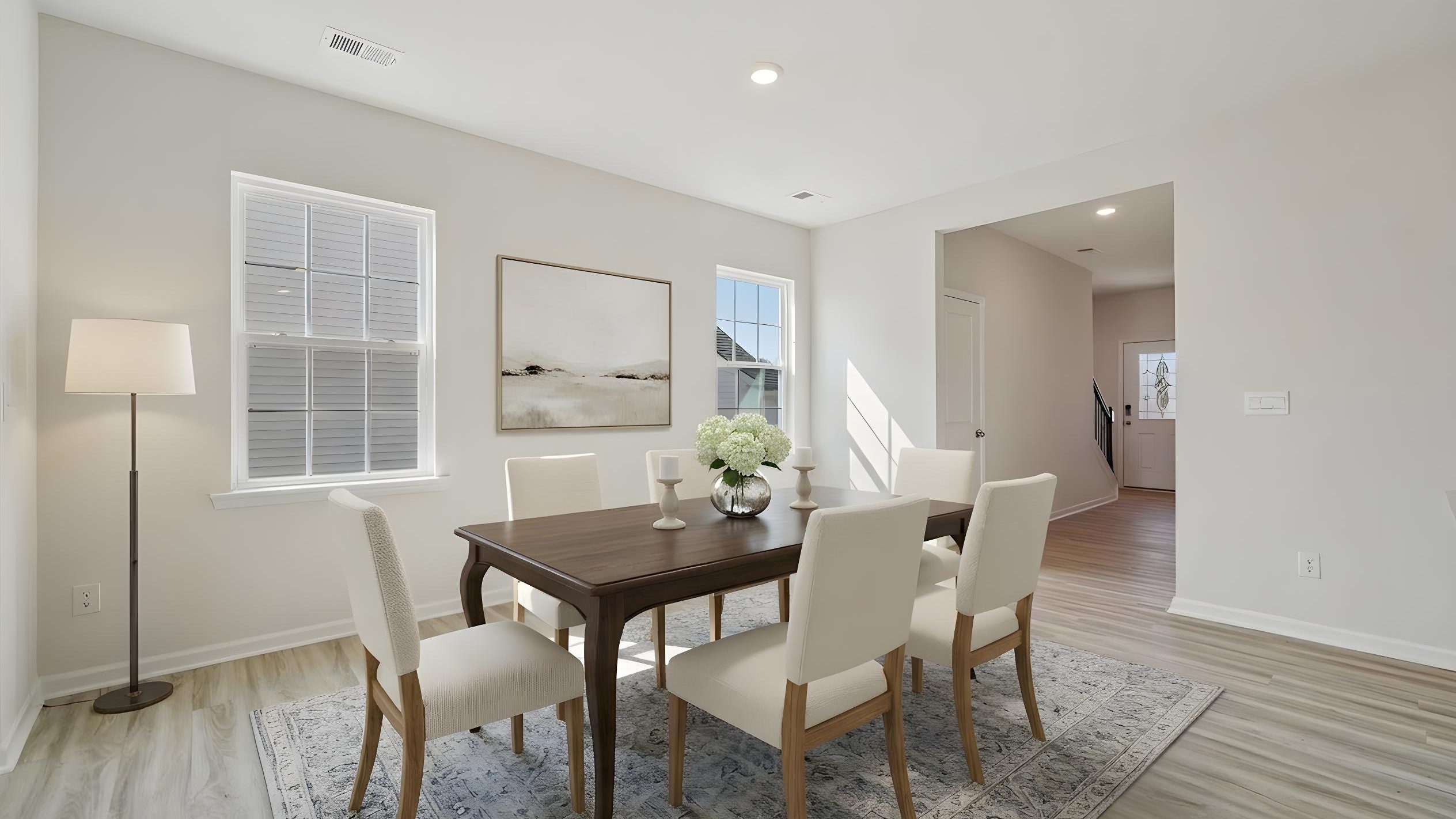 Living room with fireplace