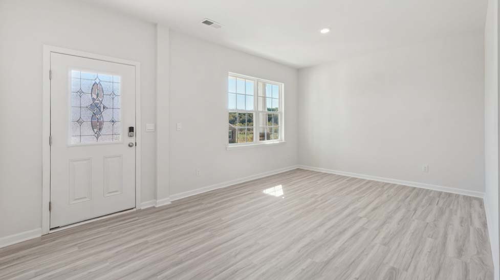 Living room with fireplace