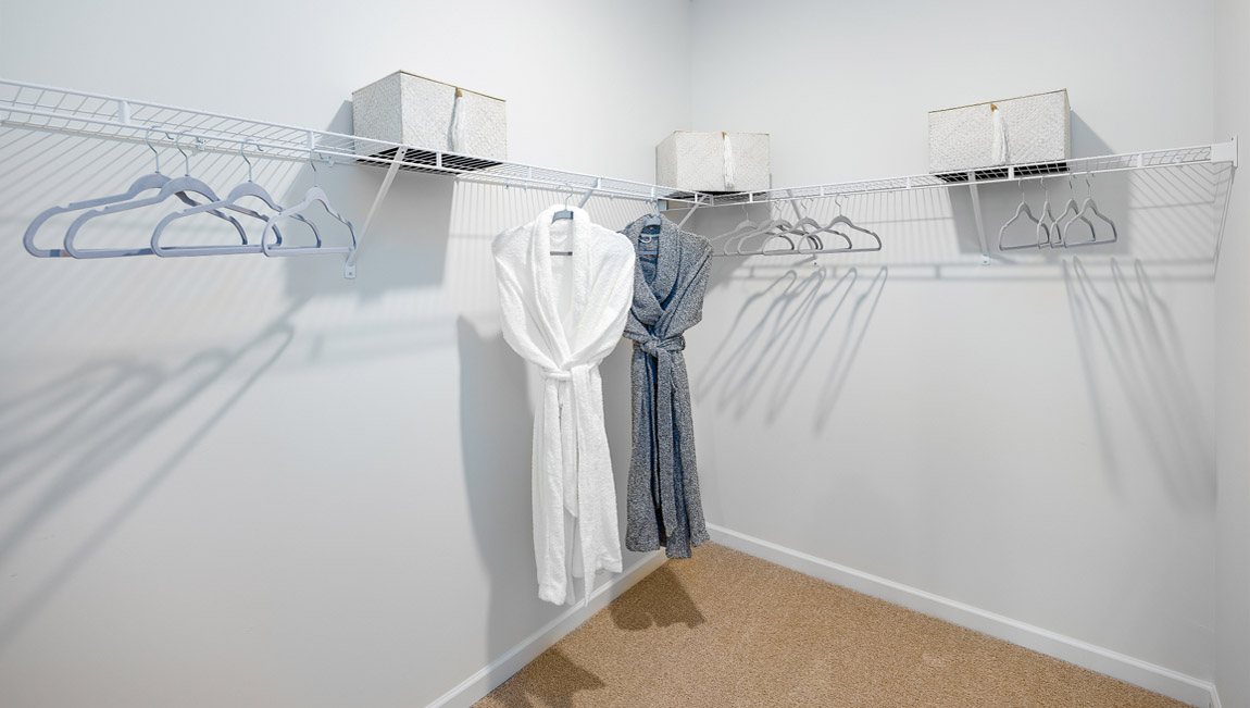 carpeted walk in closet