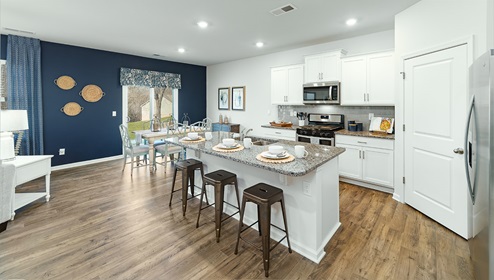 Hayden Model Kitchen with White Cabinets and Island