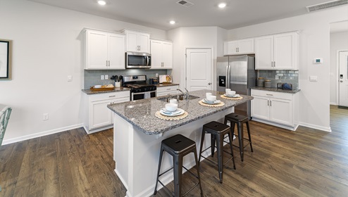 Hayden Model Kitchen with White Cabinets and Island
