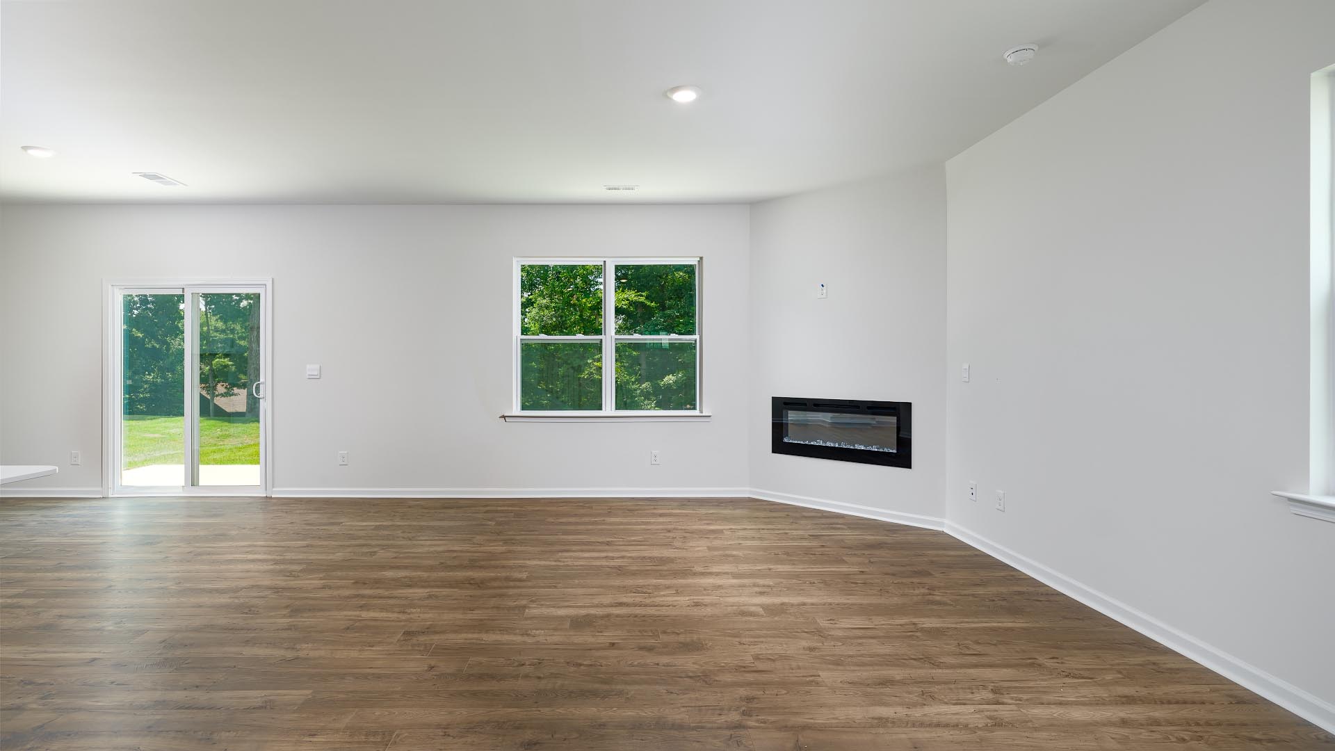 Living room and dining room view