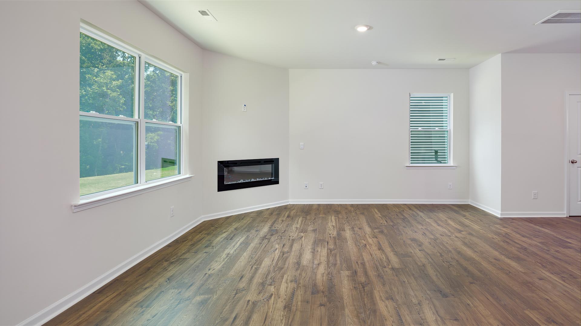 Living room and dining room view
