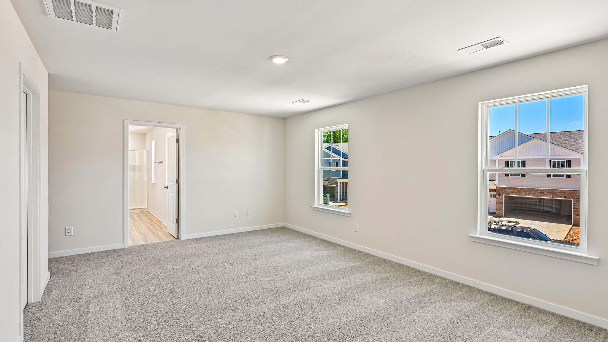 carpeted bedroom