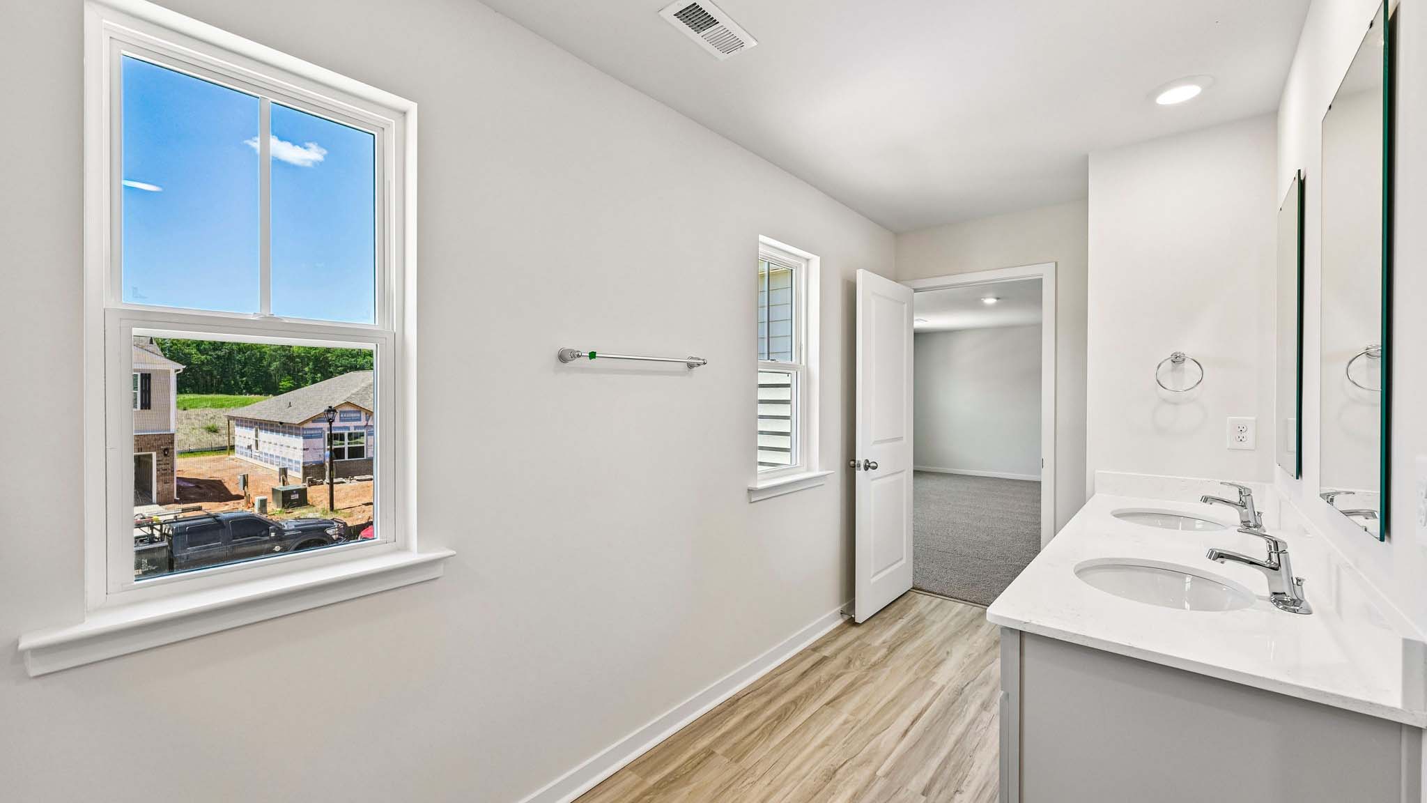 Bathroom with dual sink vanity