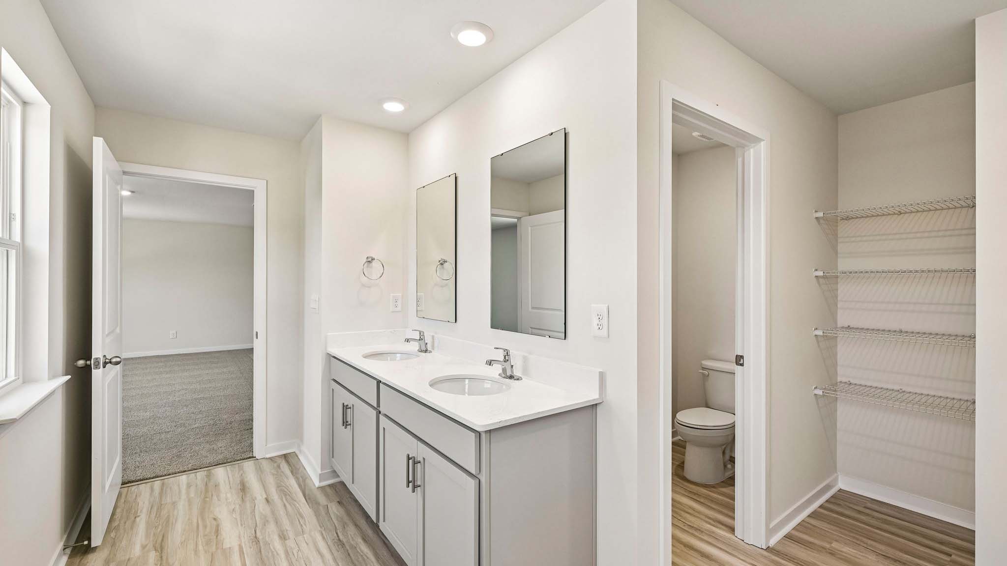 Bathroom with dual sink vanity