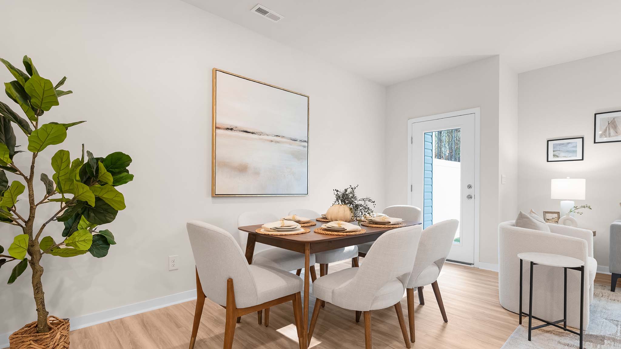 dining area beside kitchen and living room