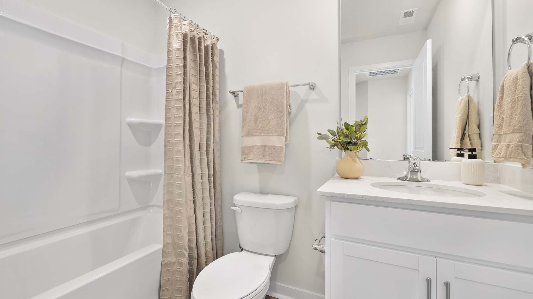 Bathroom with tub shower