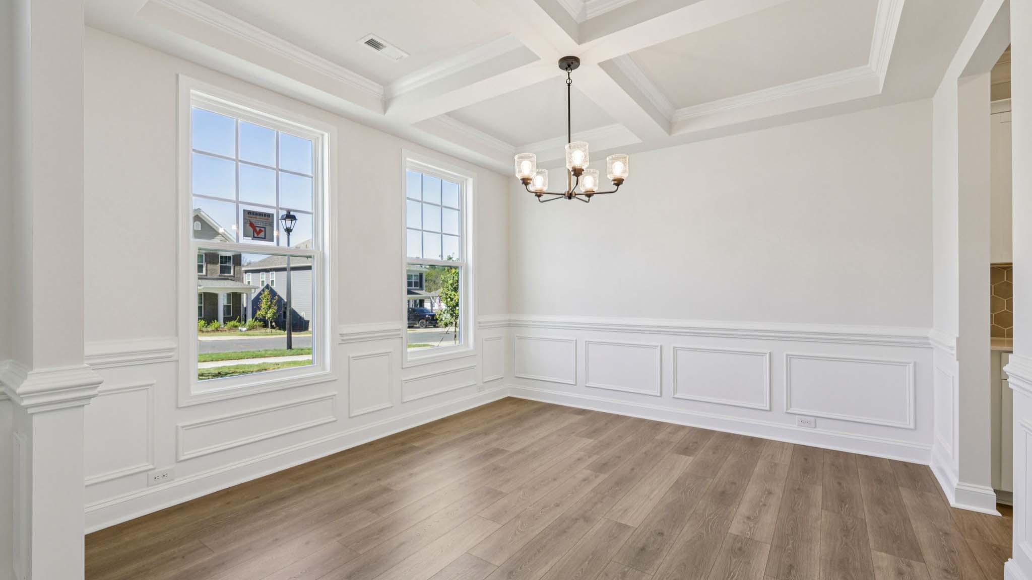 Dining area, wood floors