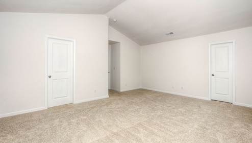 carpeted primary suite