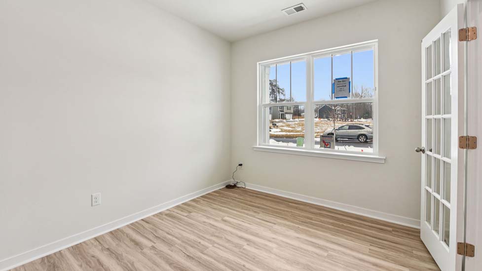 Office or flex room with French doors