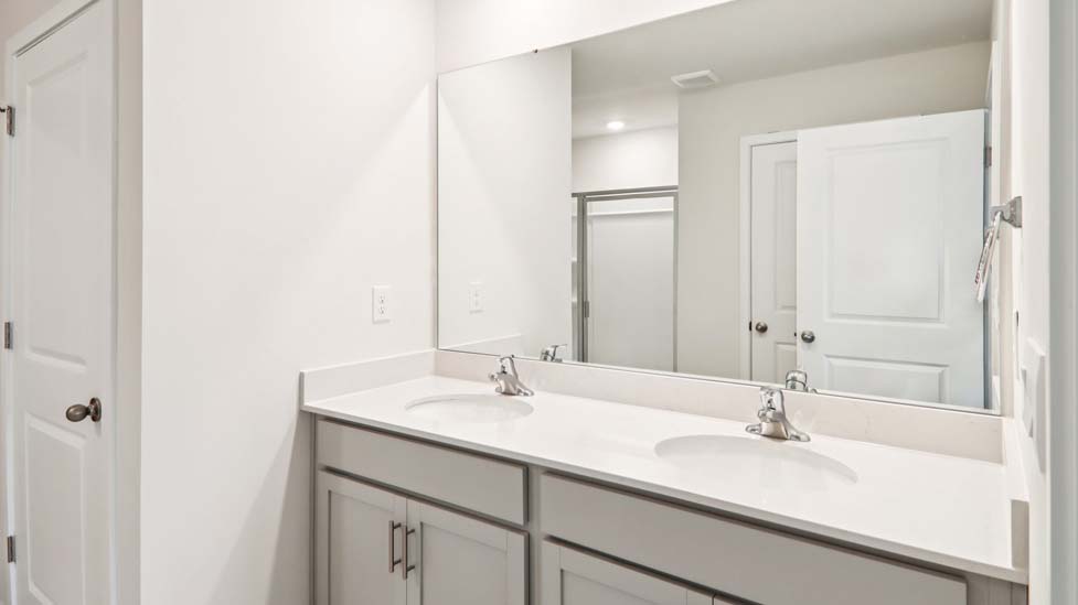 Bathroom with bathtub shower combination