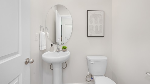 powder bathroom. new homes in charlotte, nc