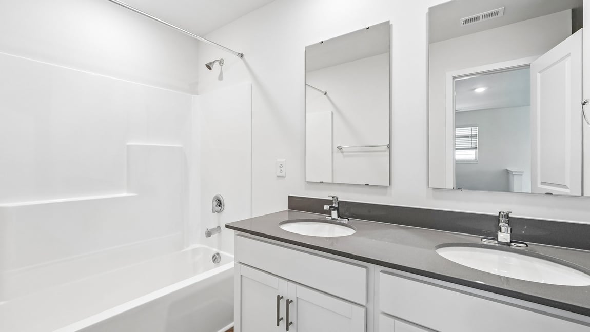Bathroom with tub shower