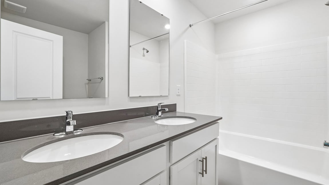Bathroom with tub shower