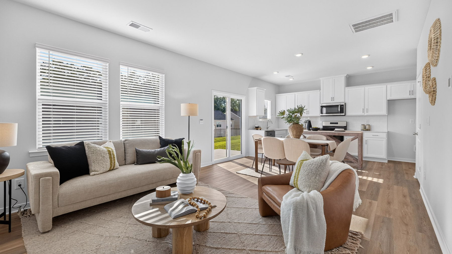 Living room with windows