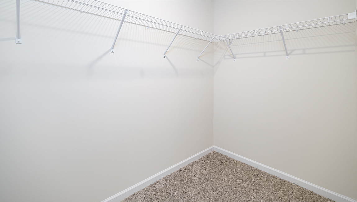 Carpeted Walk In Closet