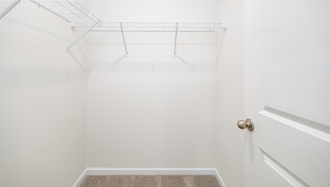 Carpeted walk in closet