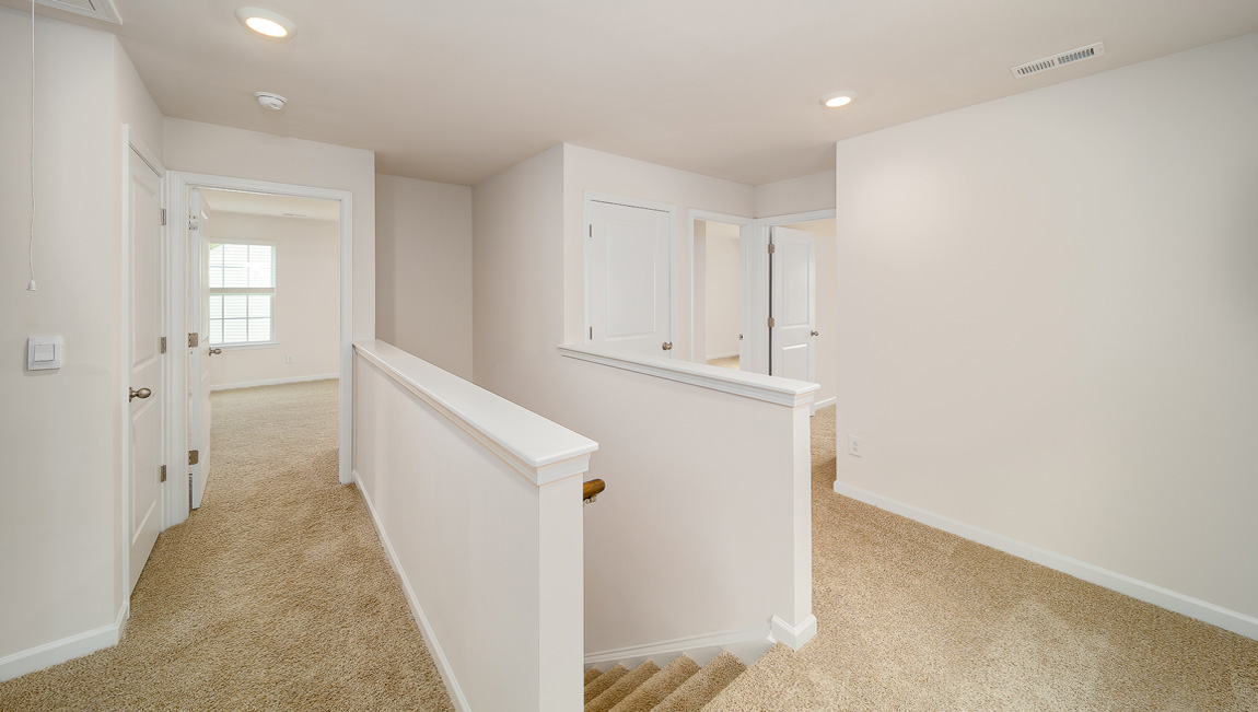 Upstairs space, carpeted