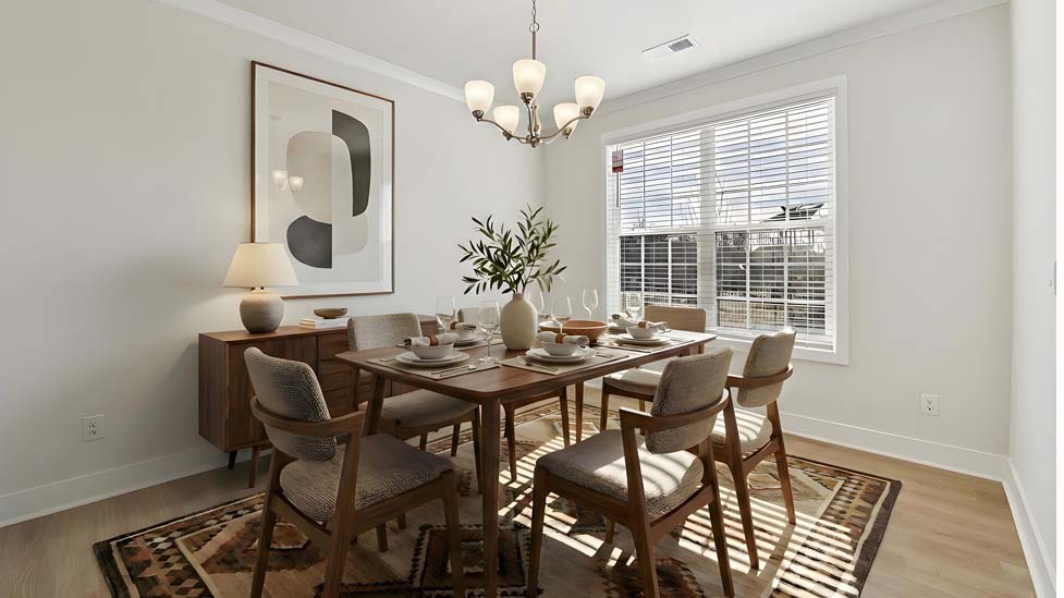 Dining room area with window