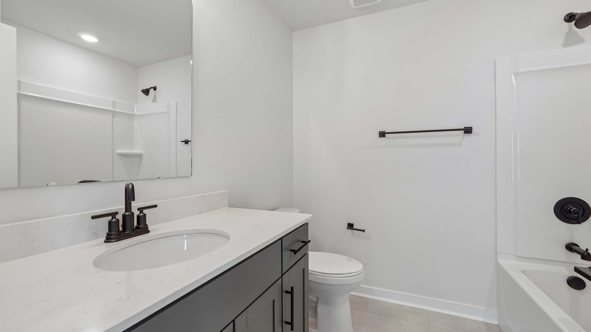 Bathroom with tub shower