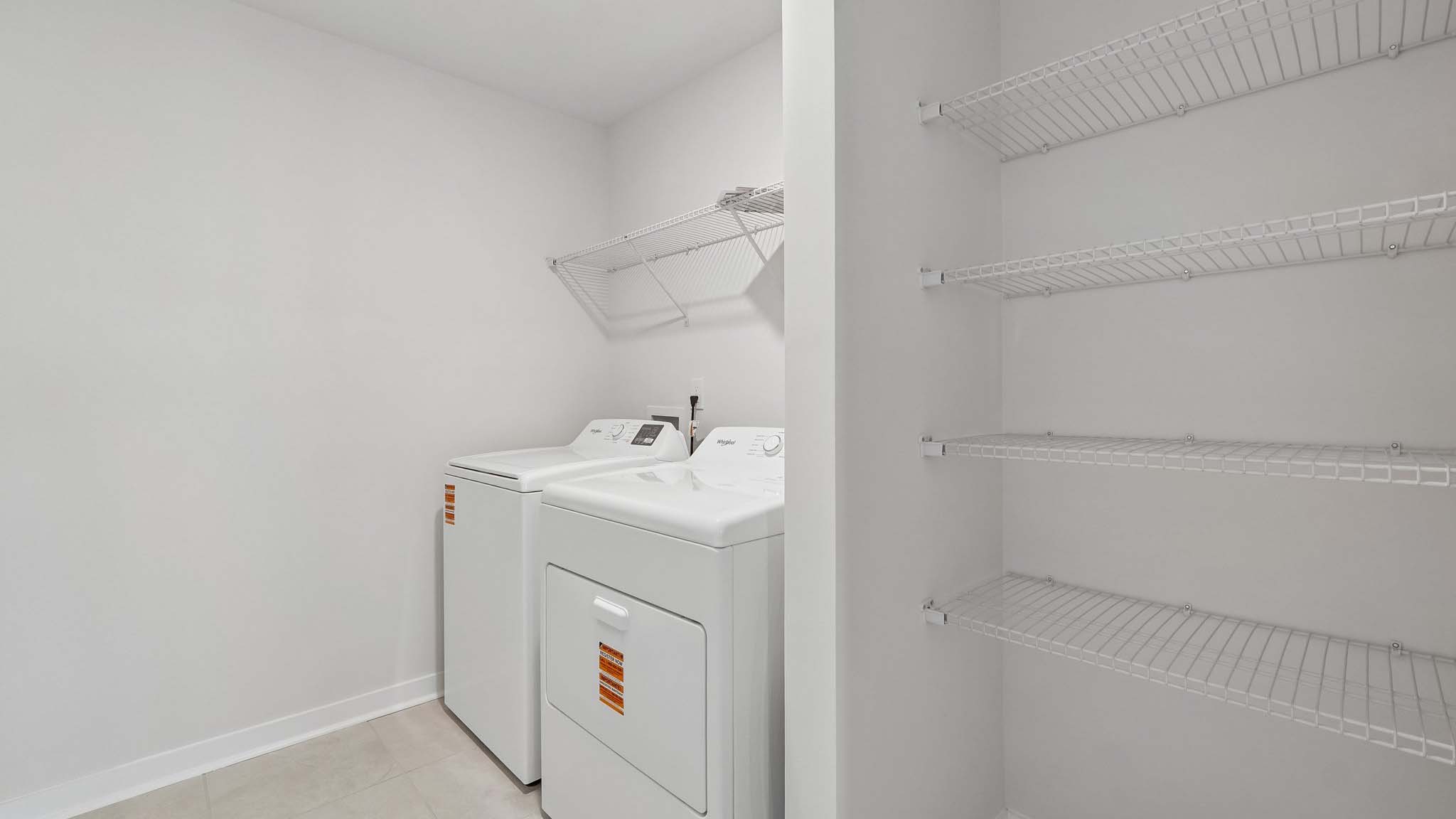 Laundry room with storage
