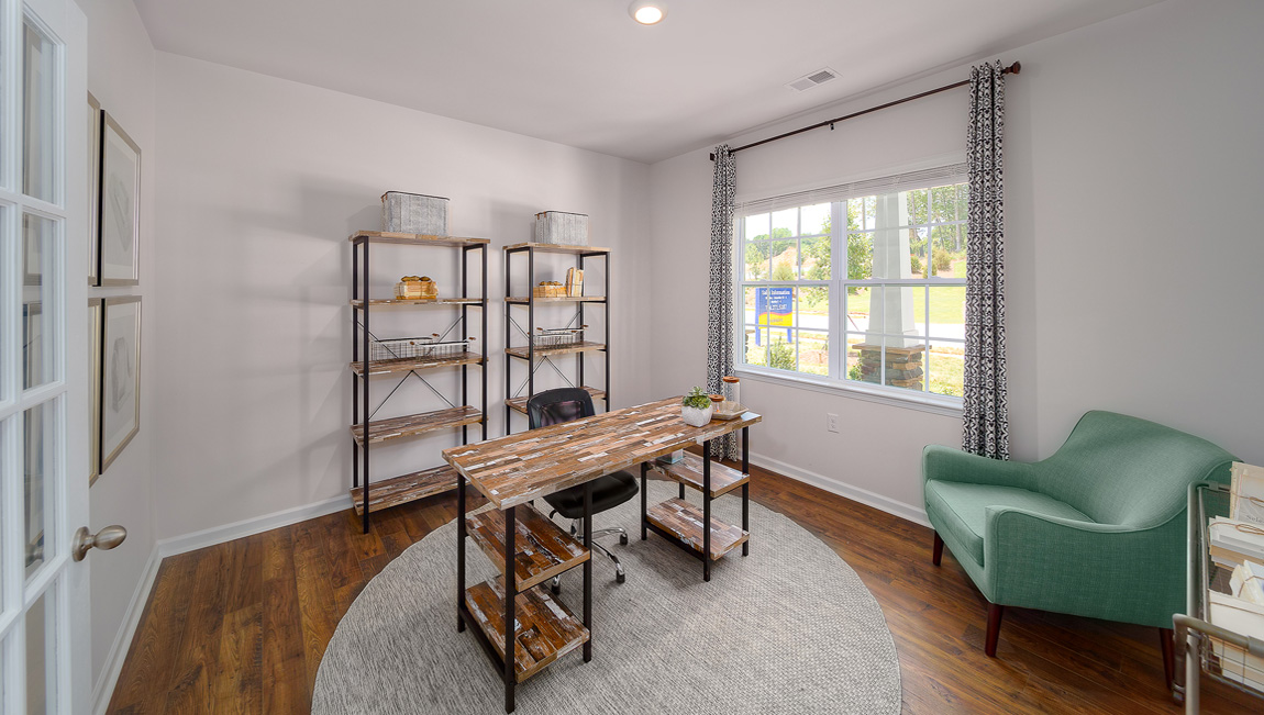Study room, with french doors and large window