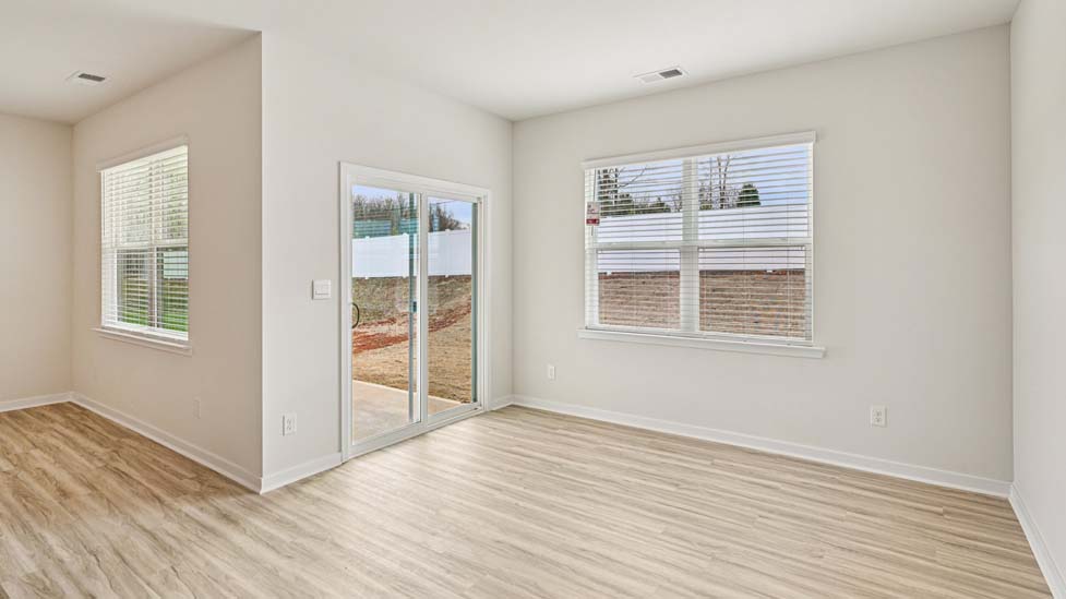 Dining area with sliding glass back door