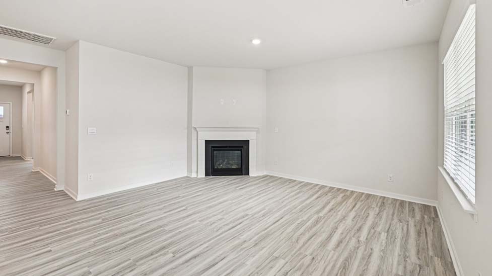 Living room with fireplace
